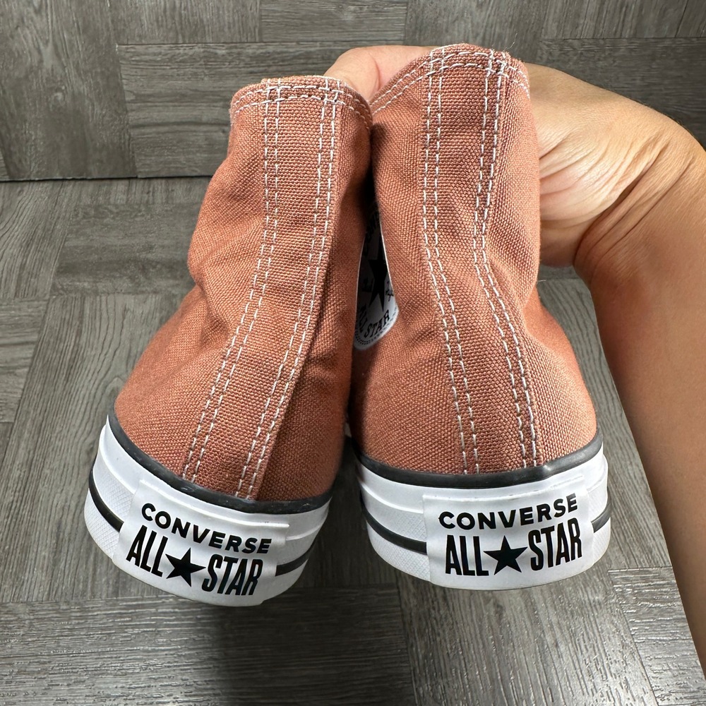 Converse Chuck Taylor All Star High Top Women 7 Orange Canvas A08578F NEW - Picture 7 of 8